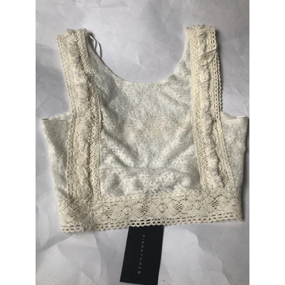 Signature 8 floral crotchet cropped top Size S - Picture 1 of 6